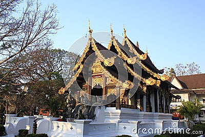 Wat Jet Yod Wat Photharam Chiangmai Province Stock Photo